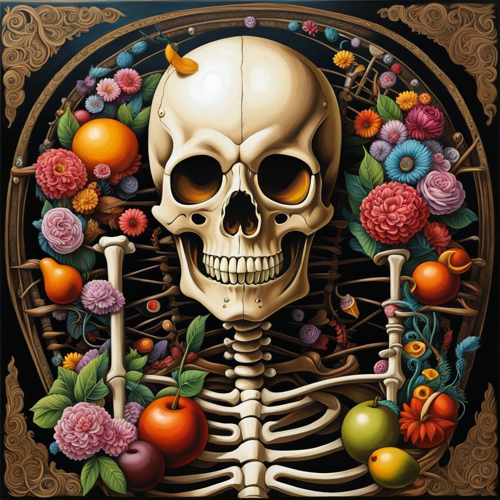 Skeleton's Anatomy Class: Dark Pop Surrealism