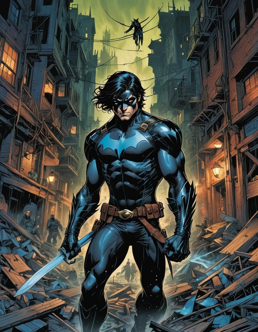 Nightwing: Eerie Pirate Superhero in Comic Art