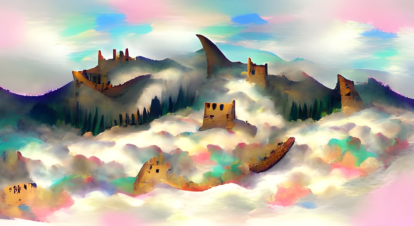 Cloudtop Castle Ruins: A Medieval Fantasy