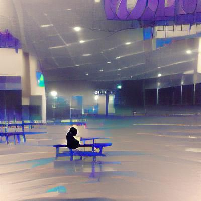 Minimalist AI Image: The Essence of Aloneness