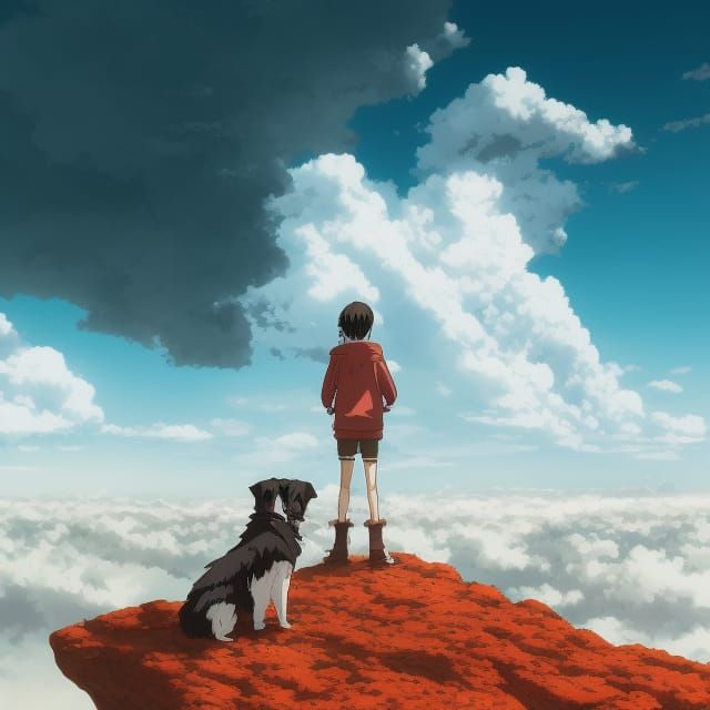 Anime Wanderer Above Sea of Fog