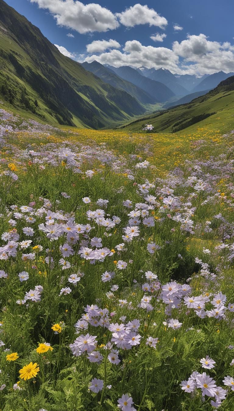 Breathtaking Wildflowers in Sunny Valley