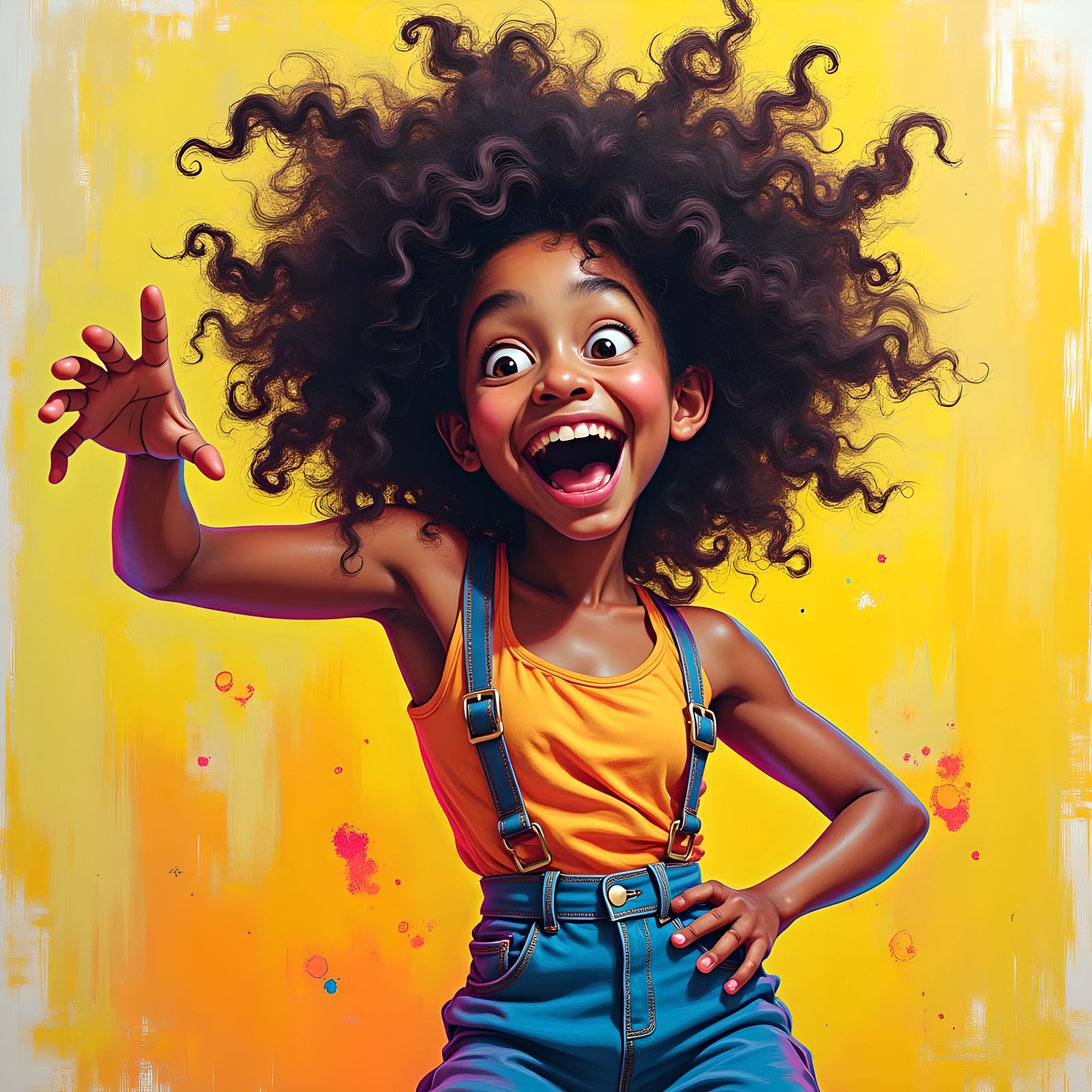 Colorful Portrait of Silliness and Joy