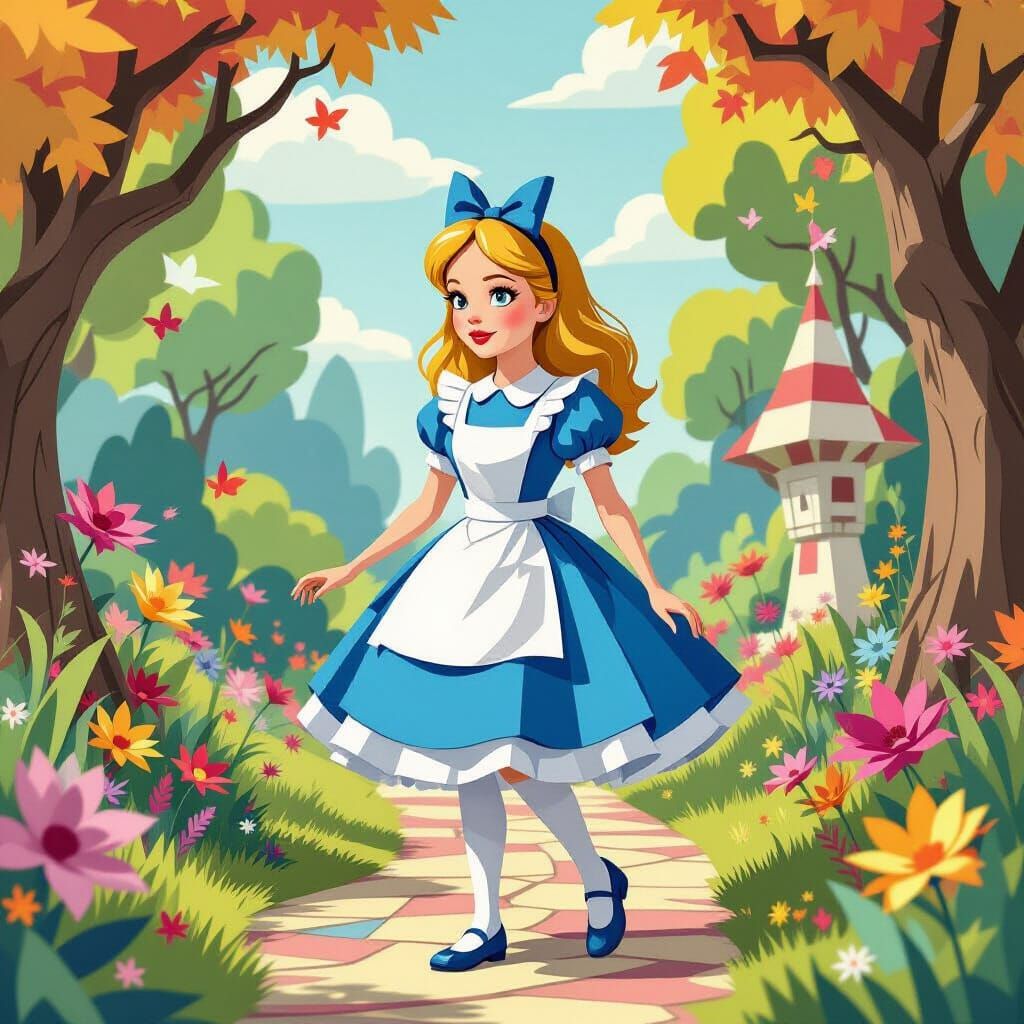 Alice in Wonderland Reimagined as Origami Art