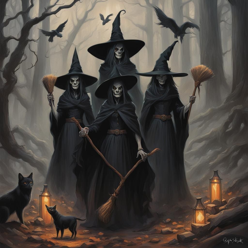 Sinister Witch Coven Scene