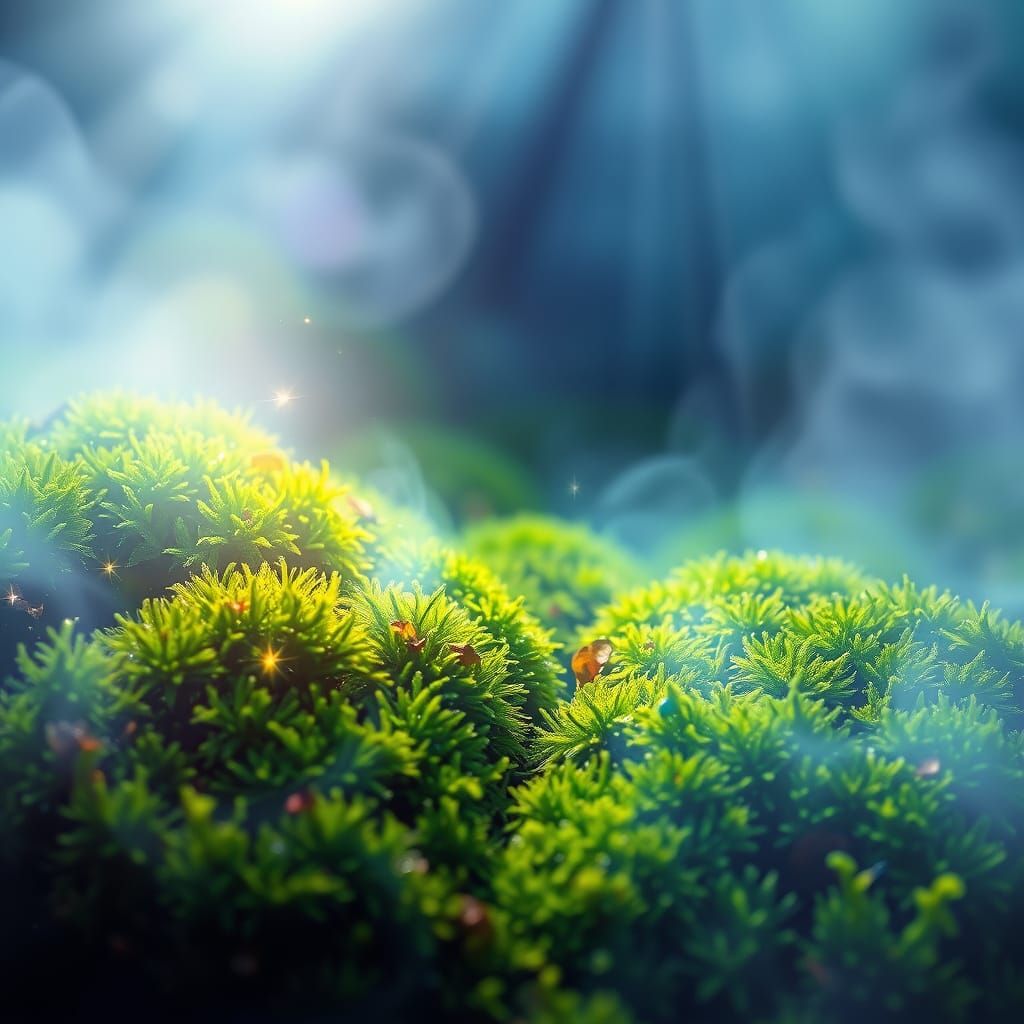 Magical Foggy Forest with Glowing Light Rays