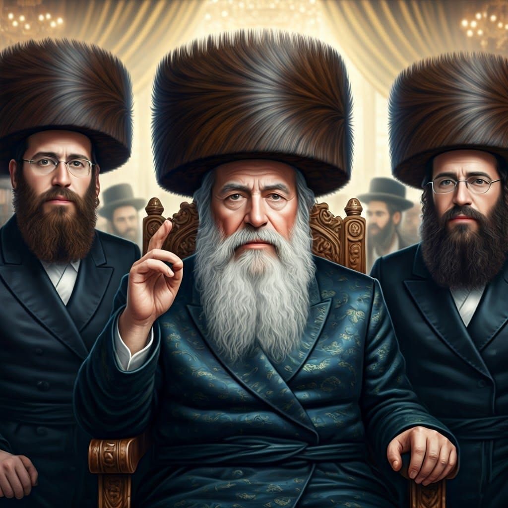 Hasidic Man Portrait in Hyper-Realistic Style