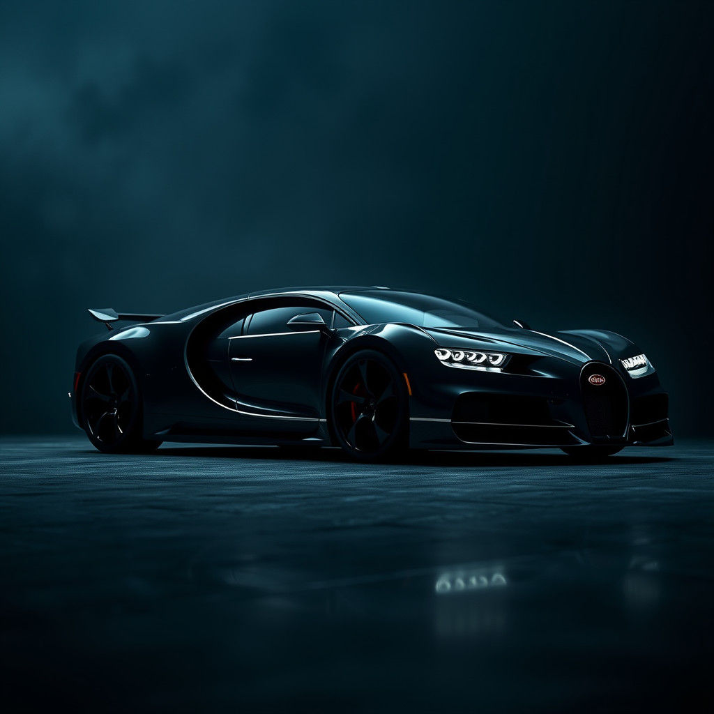 Bugatti La Voiture Noire in Cinematic Lighting