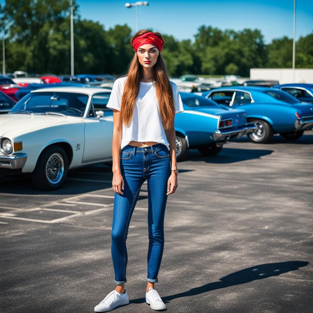 Girl with Blue LeMans in Vivid Color