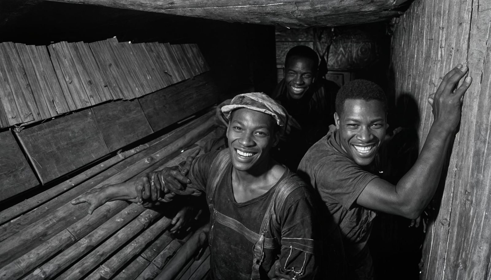 NYC Freedom Tunnel Shanty Town, 1995, Black & White