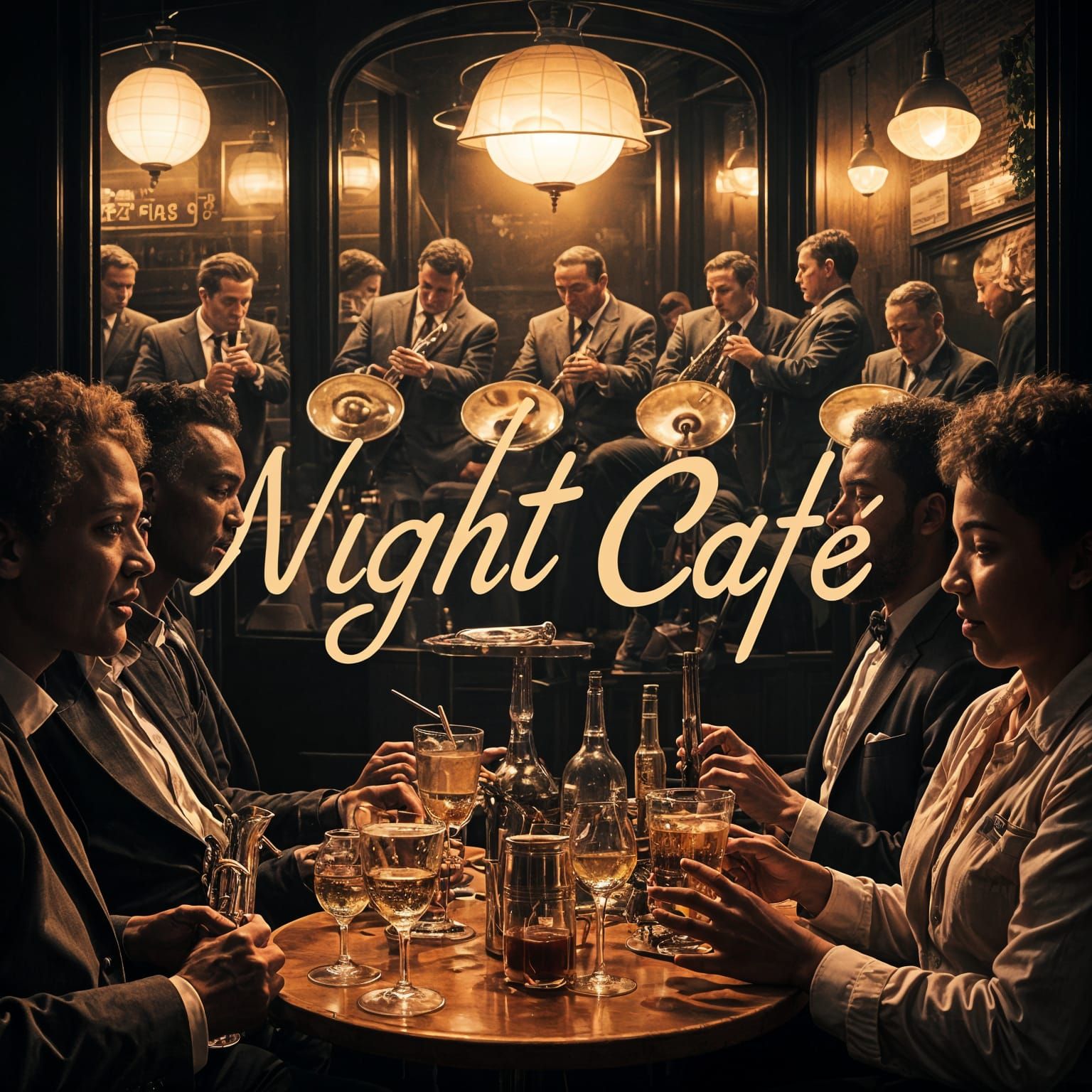 Inviting Jazz Café Scene for Album Cover