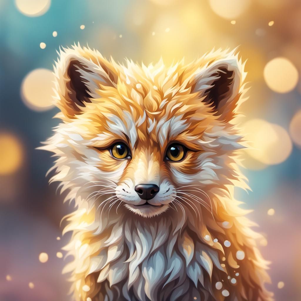 Hyperrealistic Animal Portrait in Warm Golden Light