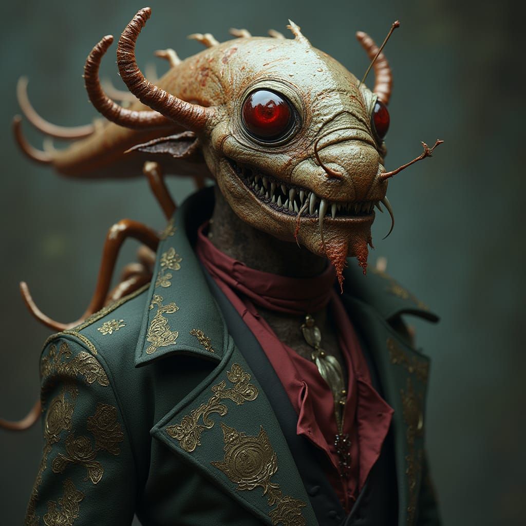 Monster Fusion Portrait in Dark Fantasy Style