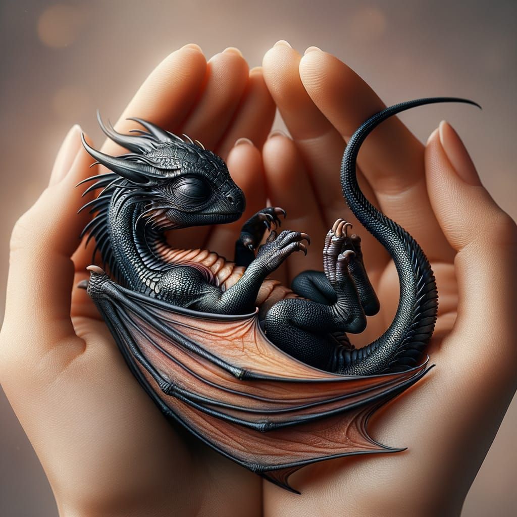 Black Baby Dragon