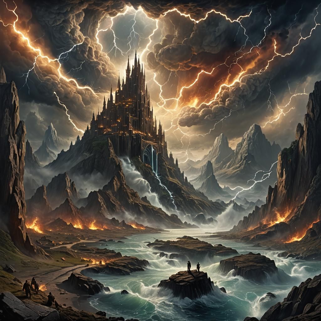 Biblical Thunders Utter Divine Secrets: Detailed Matte Paint...