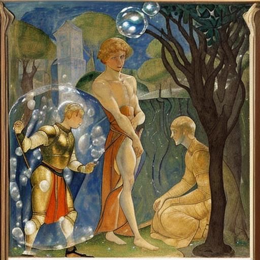 Figures Wading into Lethe, in Renaissance Style