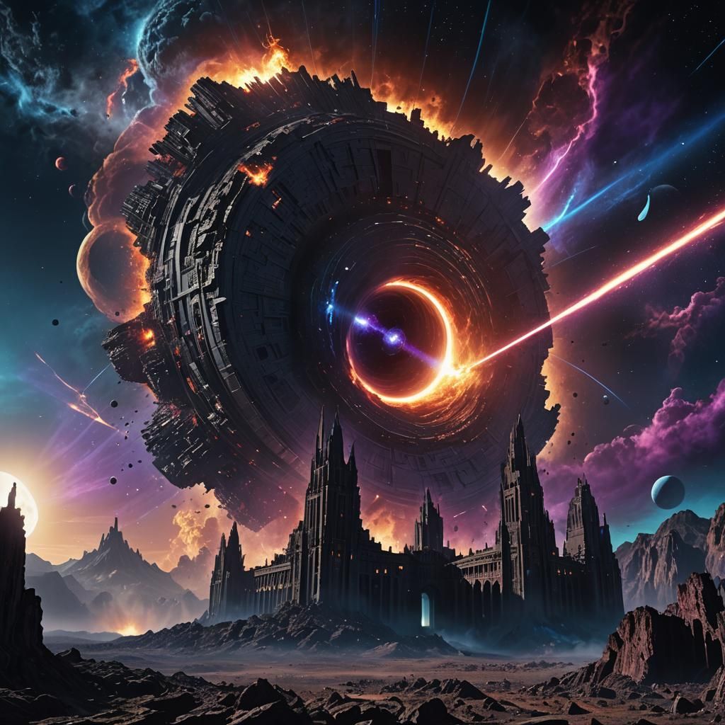 Villain Base Destroys Moon with Laser Beam