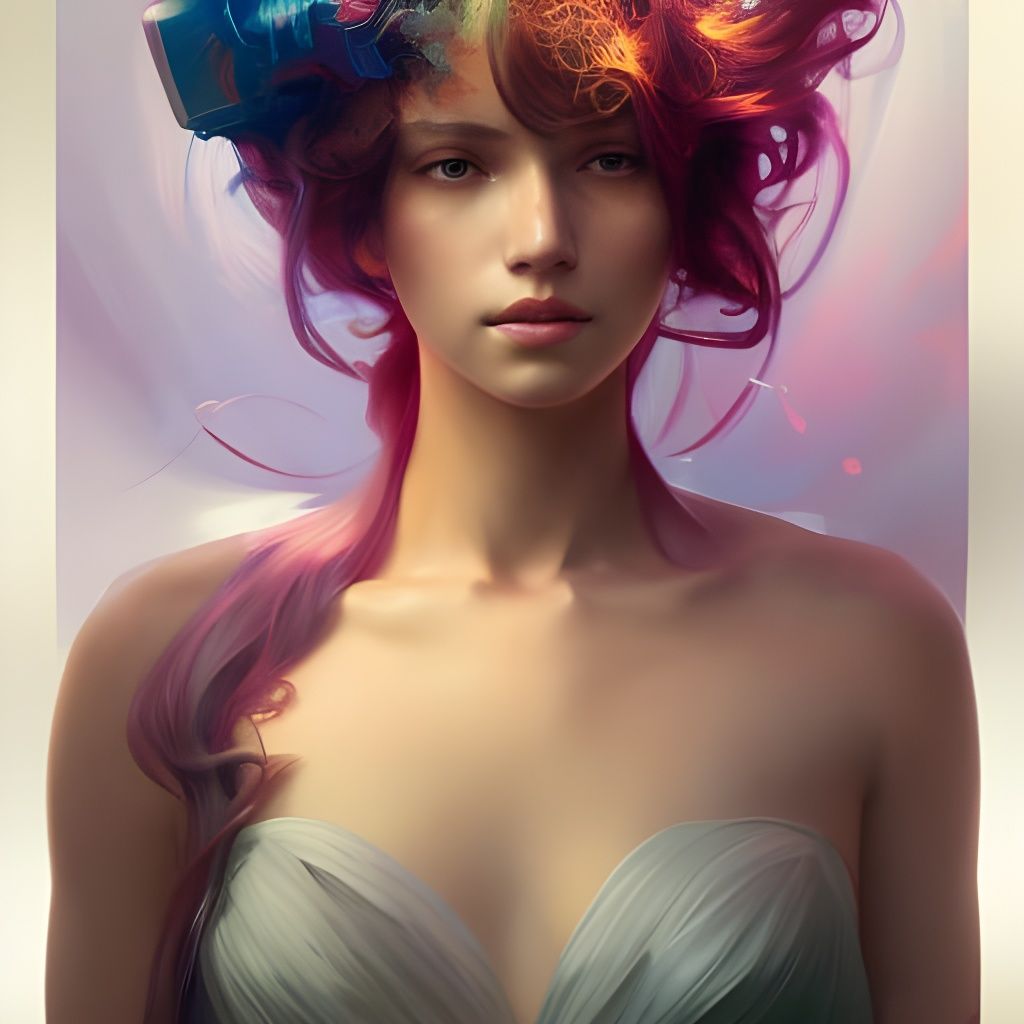 Airbrush Portrait of a Pretty Young Lady