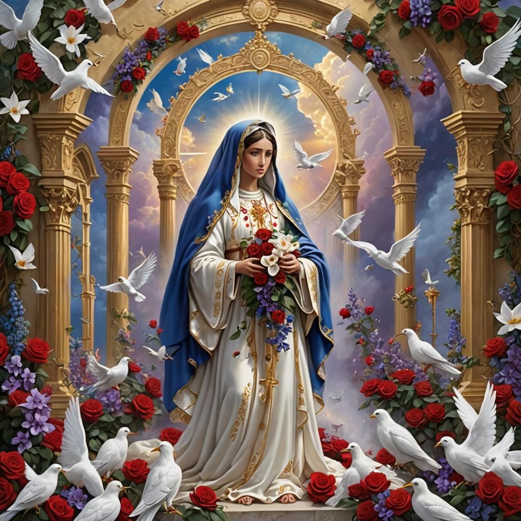 Lady of Fatima at Heaven's Golden Gates