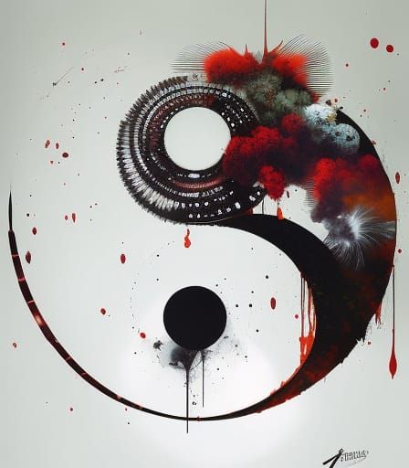 Monochrome Infinity Symbol in Speedpaint Style