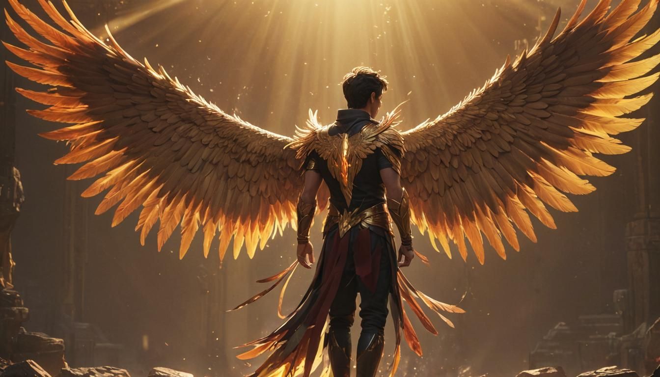 Heroic Leader with Phoenix Wings