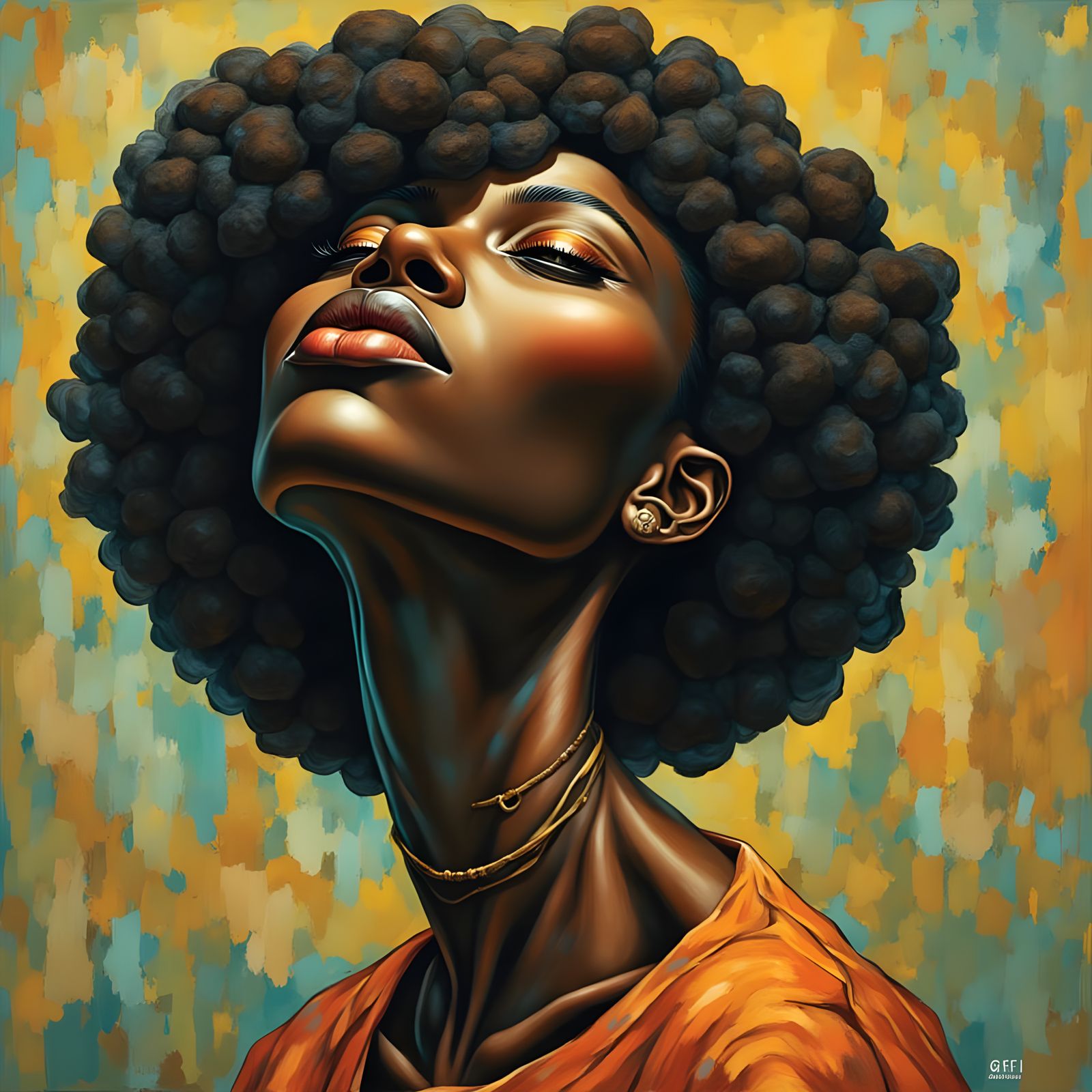 Surreal Portrait of a Black Woman in Avant-Garde Style