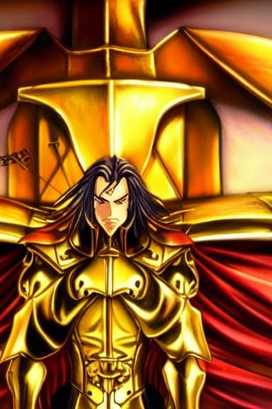 Alucard in Golden Armor: 3D Animation
