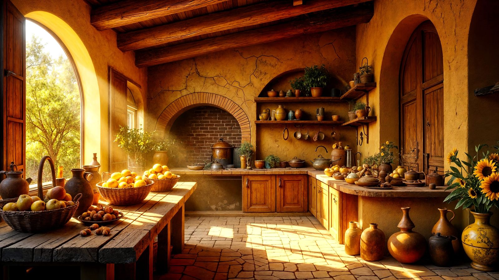 Amber Light and Olive Wood : A Tuscan Still Life 🍋🏺