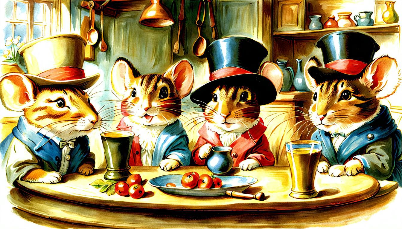 Charming Illustration in Beatrix Potter Style