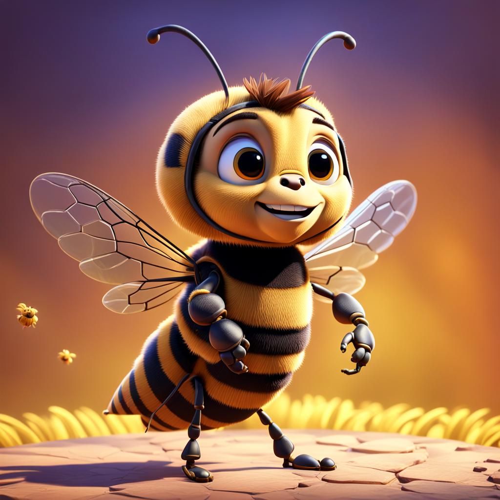 Willy the Bee: 3D Digital Art Reimagining