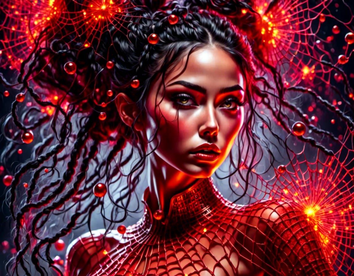 Beautiful Woman on Beach: Hyperrealistic Digital Illustratio...