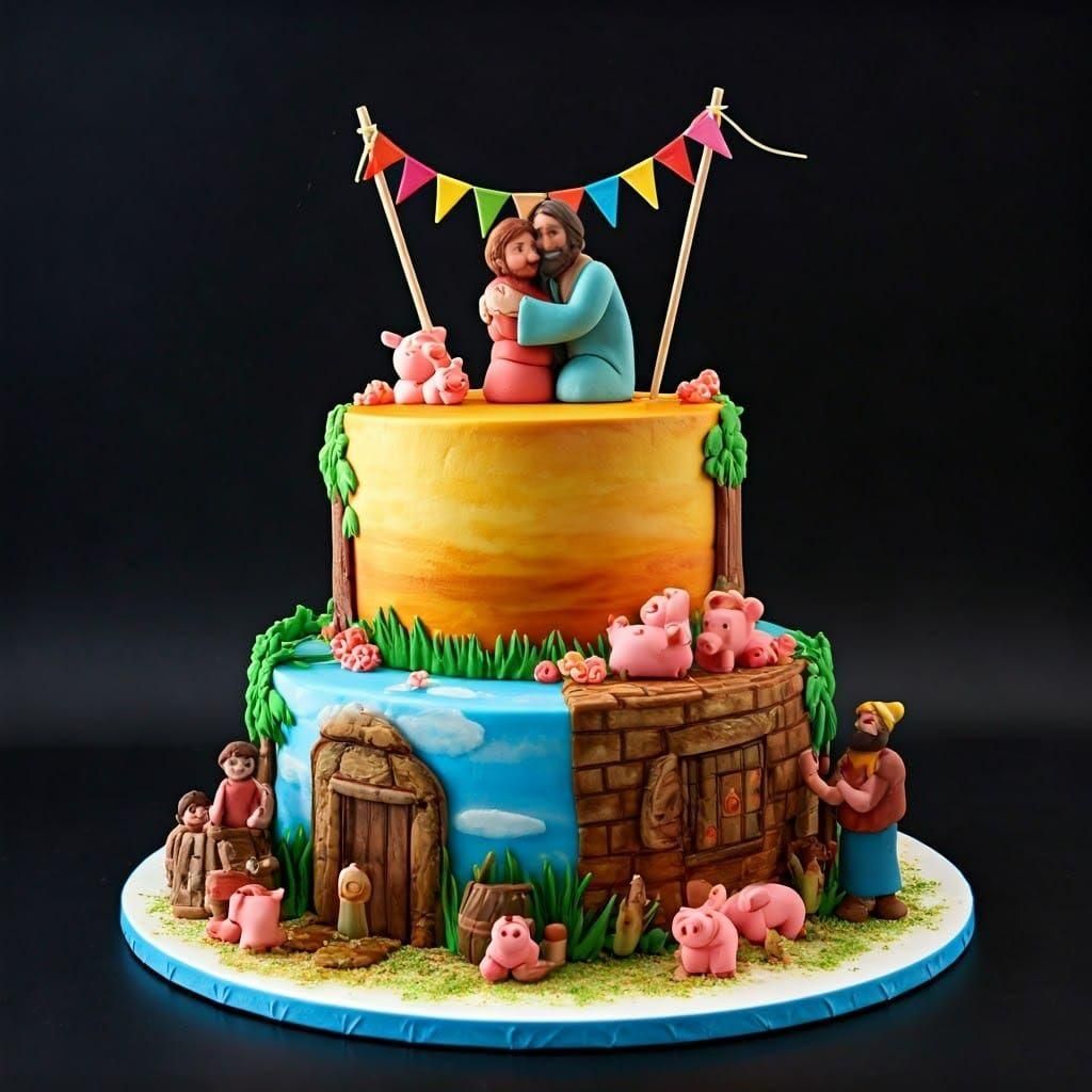 Festive Cake: Prodigal Son Bible Story in CGI