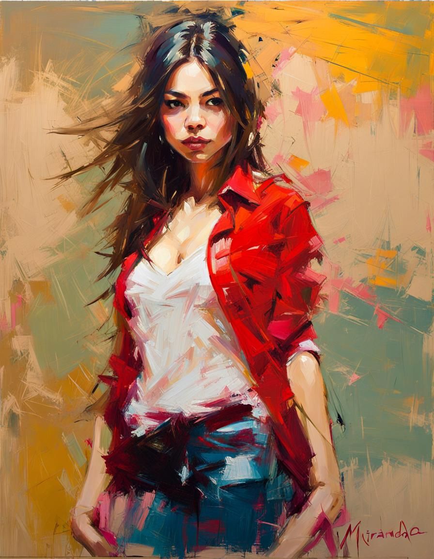 Miranda Cosgrove Portrait in Figurative Style