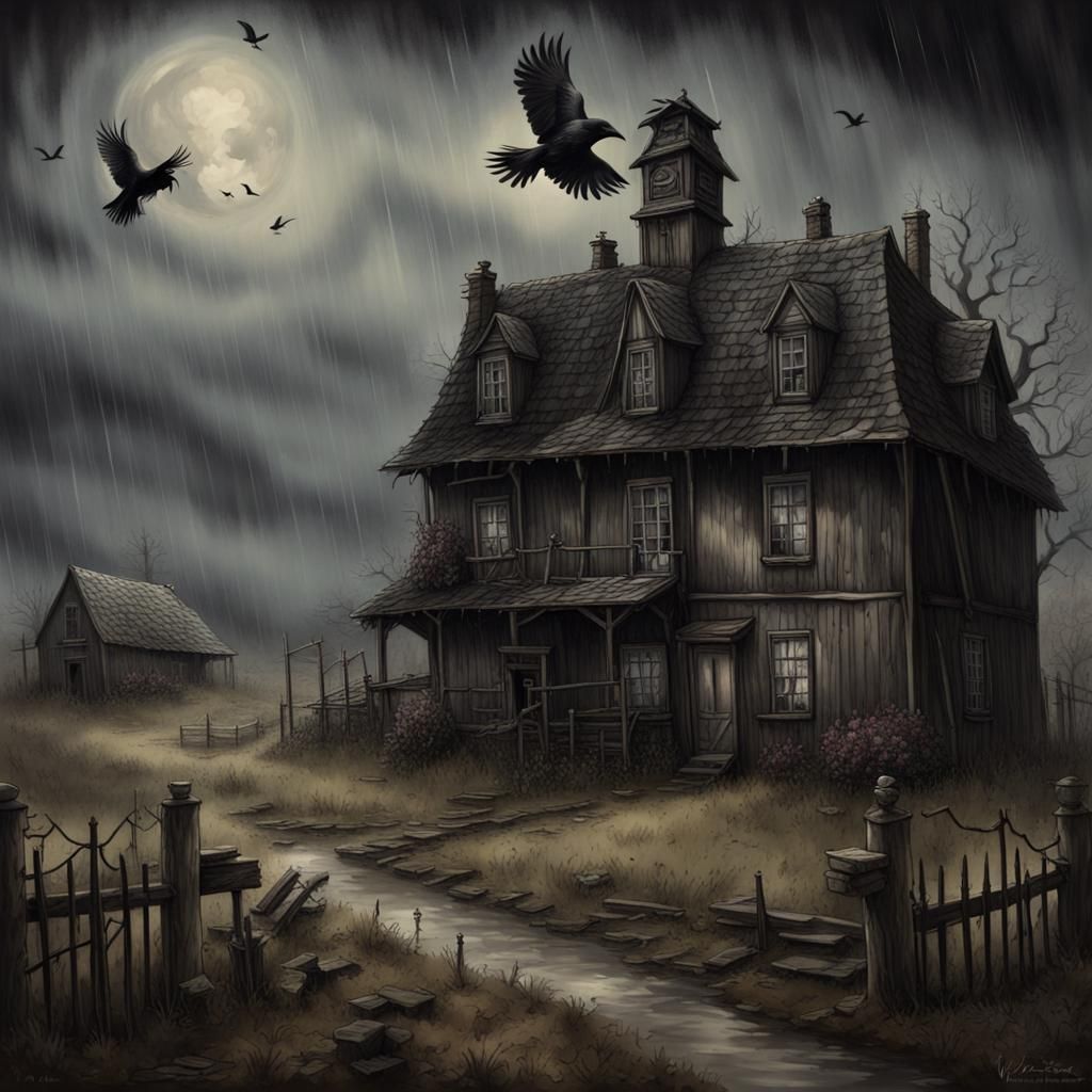 Demon Raven Guards Farm in Dreamcore Style