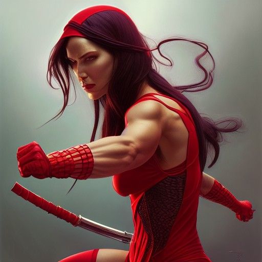 Elektra Portrait in Detailed 3D Shading