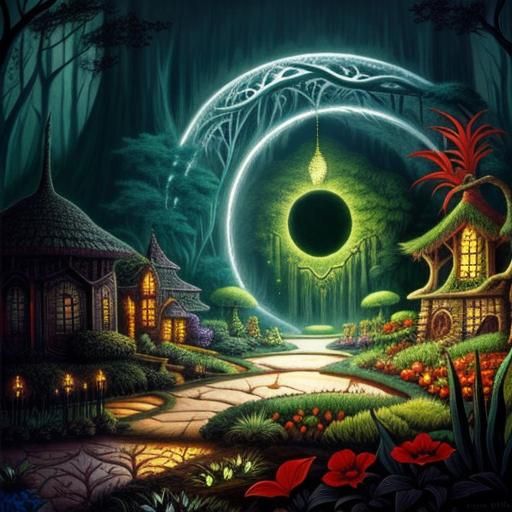 Botanical Garden in a Magical Fantasy World