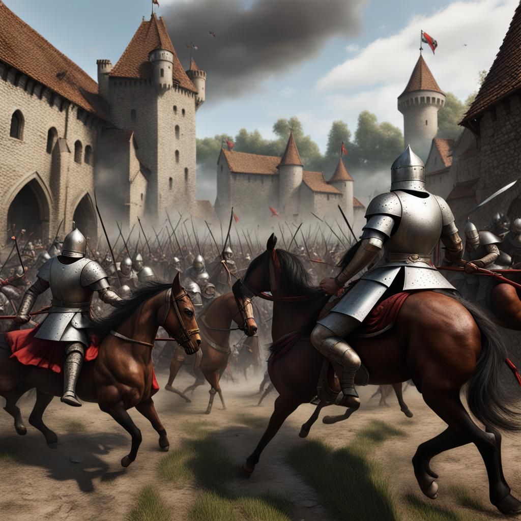 Hyper Realistic Medieval Battle Snapshot