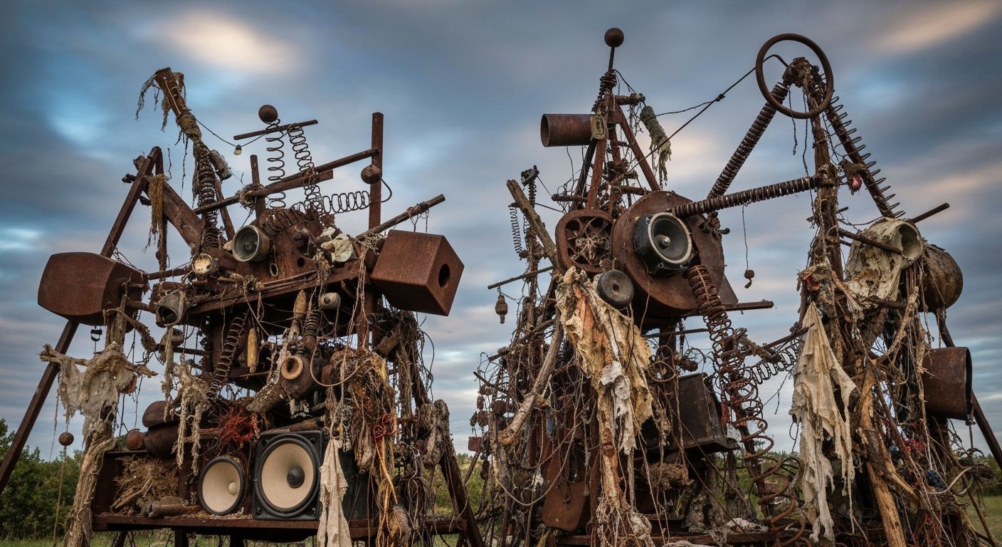 Kinetic Sound Sculpture Inspired by Tinguely