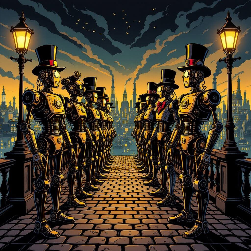 A steampunk honor guard