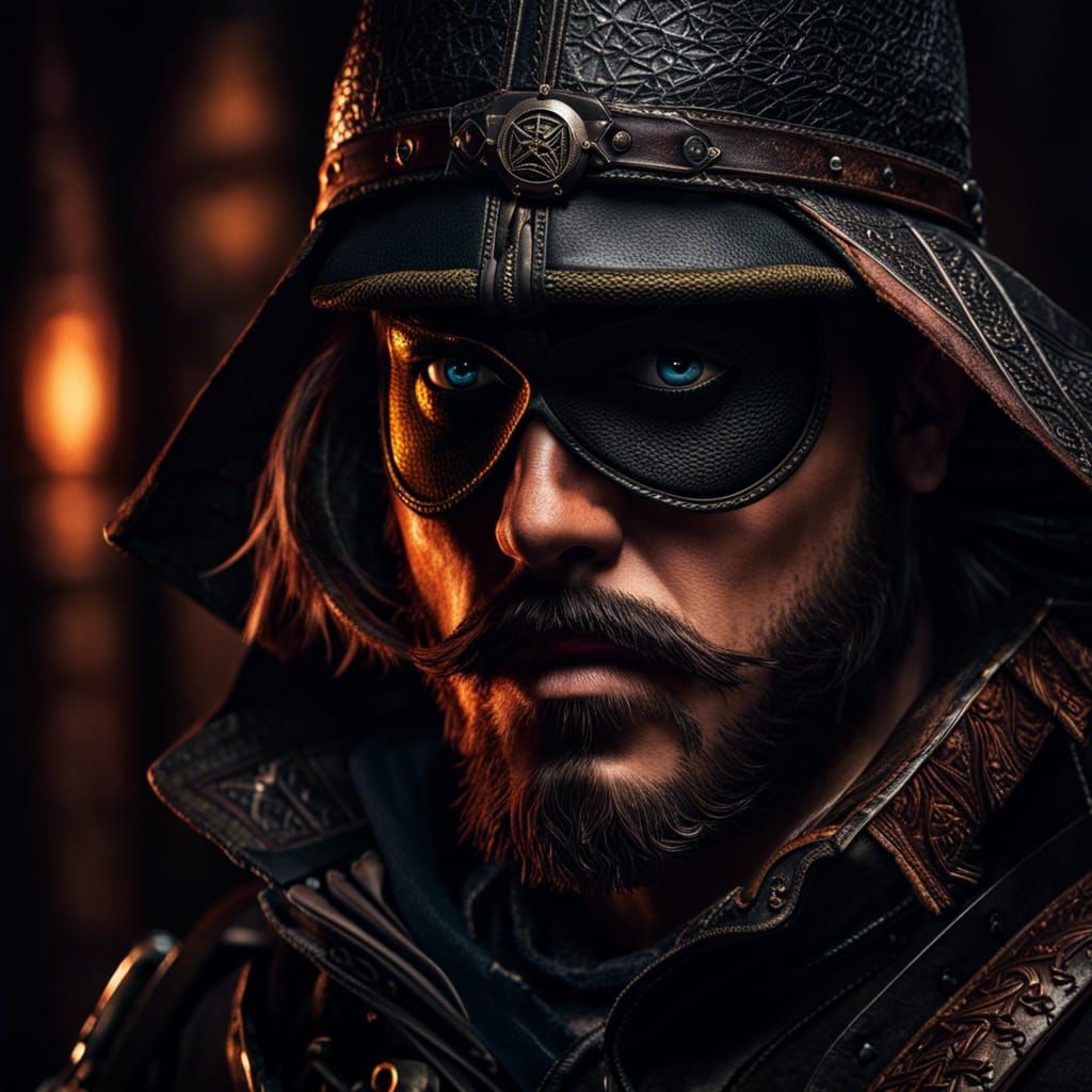 Hyperrealistic Halfling Rogue with Eyepatch