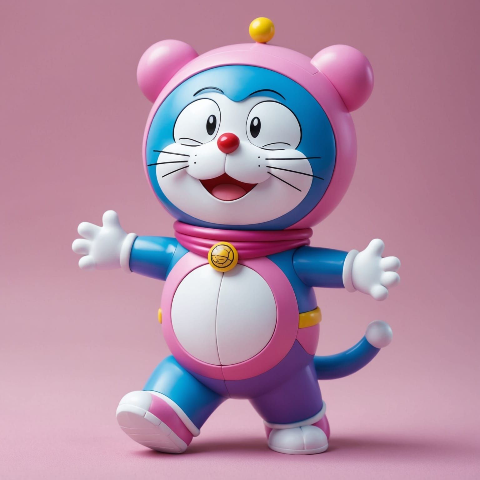 Pink and Purple Doraemon Character