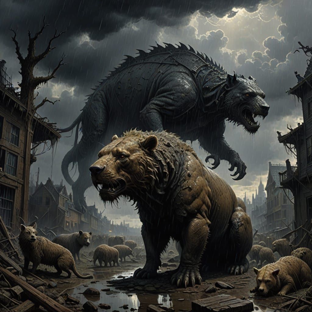 Apocalyptic Animal Reign in Horror Style