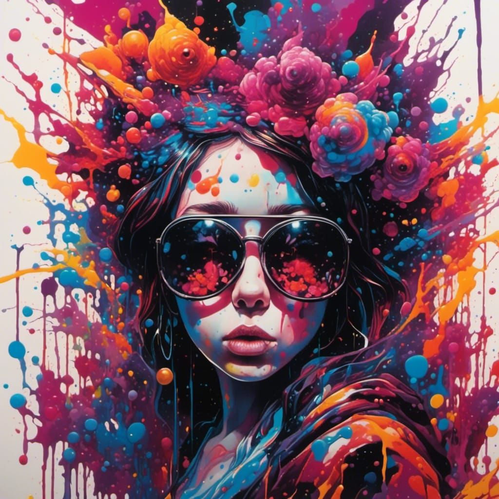 Confusing Graffiti Art in Splash Art Style