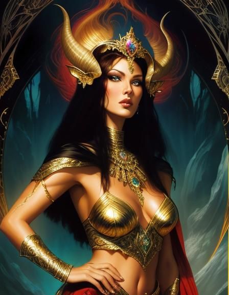 Princess Ardarla in Spaceship: Fantasy Art Cover