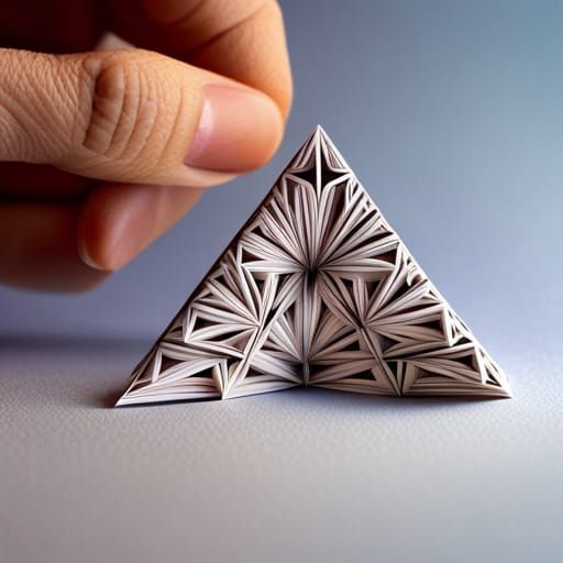 Origami Sierpinski Triangle Fractal in 8K
