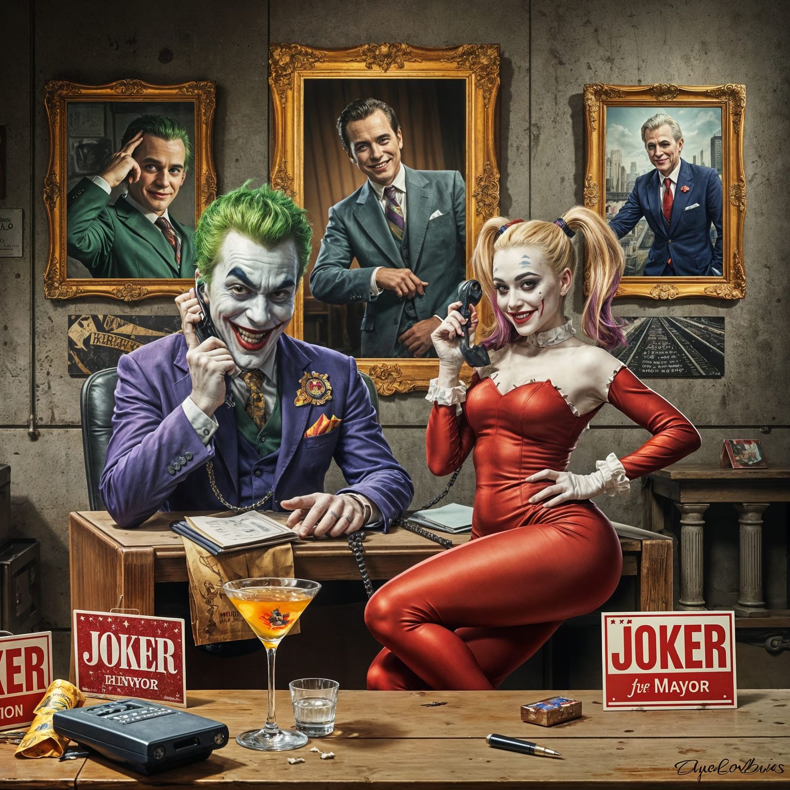 The Joker Campaigns for Mayor in Neo-Noir Style