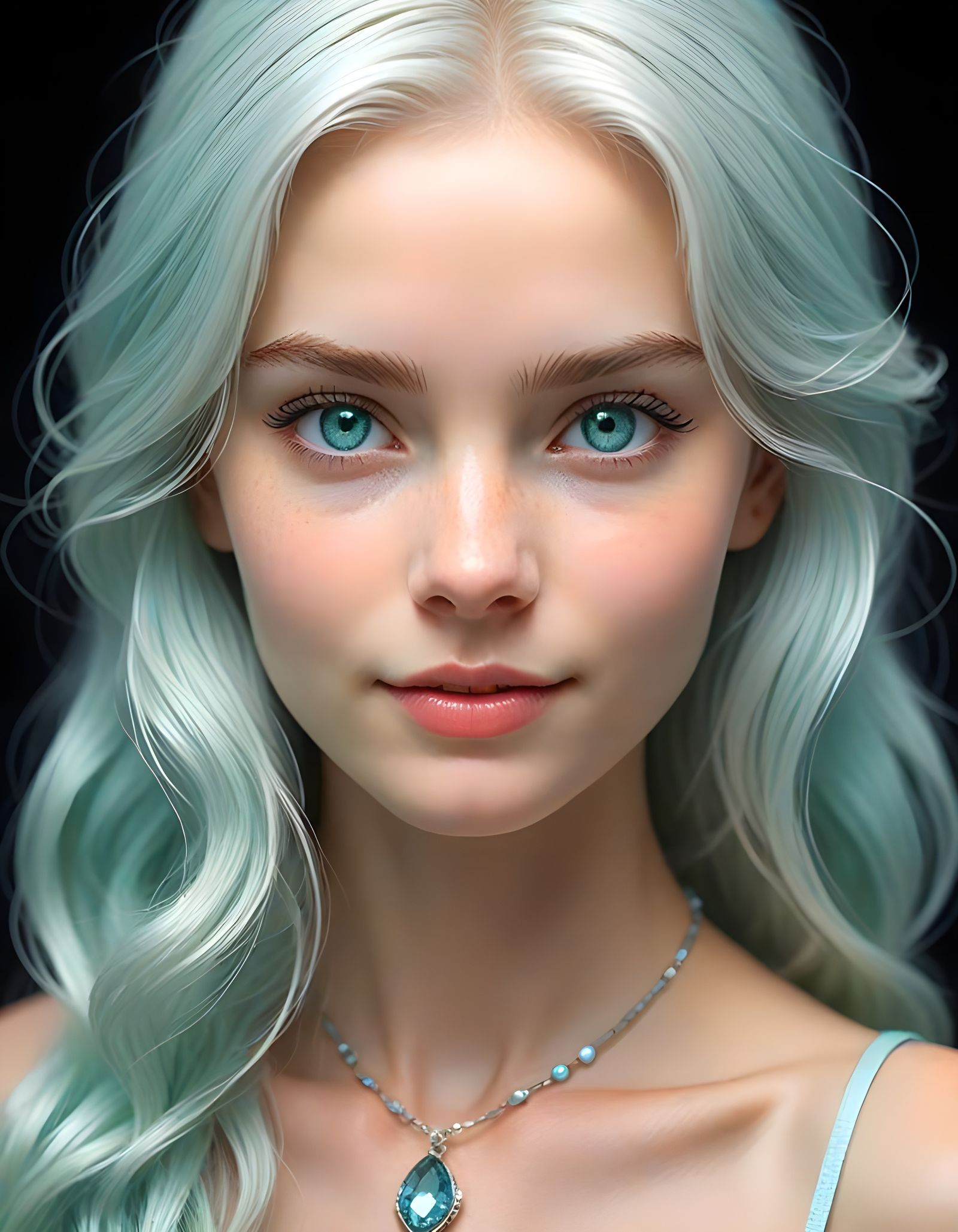 Feline Goddess Close-Up Portrait