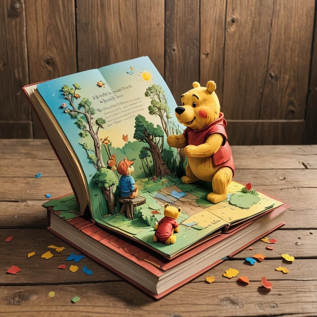 Hyperrealistic Winnie the Pooh Popup Book