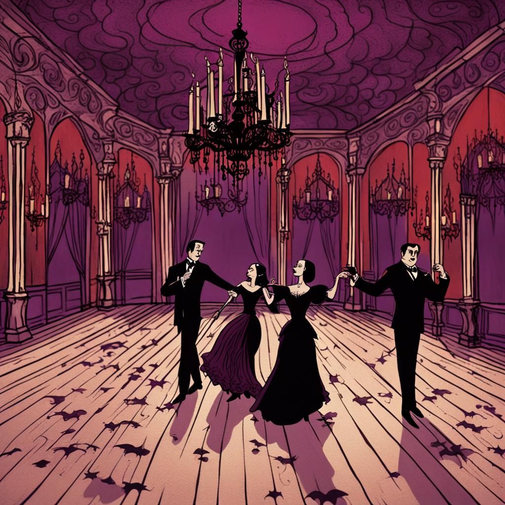 Addams Family and Munsters Ball in Burton Style