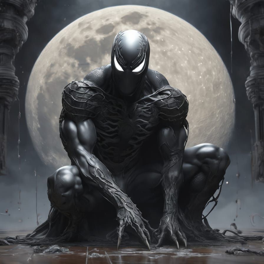 Moon Knight and Demon: 8K 3D Digital Art